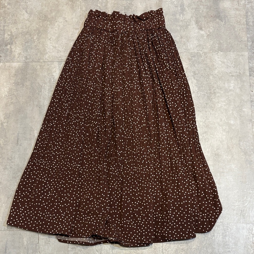 Polka dot midi skirt
